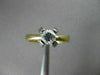 ESTATE .52CT DIAMOND 14KT W&Y GOLD SOLITAIRE FLORAL ENGAGEMENT RING #11348