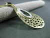 ESTATE 2.74CT DIAMOND & SMOKEY TOPAZ 14K TWO TONE GOLD FILIGREE FLOATING PENDANT