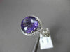 ESTATE 3.96CTW DIAMOND & AAA EXTRA FACET AMETHYST 14KT WHITE GOLD FILIGREE RING