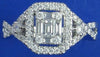 WIDE .75CT DIAMOND 18KT WHITE GOLD ROUND & BAGUETTE 3D LOVE KNOT ENGAGEMENT RING