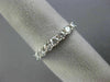 ESTATE .55CT DIAMOND 18KT WHITE GOLD 3D CLASSIC 7 STONE WEDDING ANNIVERSARY RING