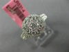 ESTATE WIDE .81CT DIAMOND 18KT WHITE GOLD FLOWER MILGRAIN CIRCULAR PROMISE RING