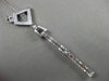 ESTATE .78CT ROUND DIAMOND 14KT WHITE GOLD MULTI STRAND LARIAT HANGING NECKLACE