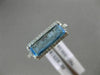 1.72CT DIAMOND & AAA BLUE TOPAZ 14KT WHITE GOLD 3D FILIGREE HALO ENGAGEMENT RING