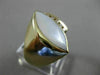 ESTATE LARGE .16CT DIAMOND & MOTHER OF PEARL 14KT WHITE GOLD MARQUISE SHAPE RING