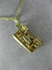 ANTIQUE 14KT YELLOW GOLD 3D CLASSIC SAN FRANCISCO TROLLEY CAR PENDANT #26312