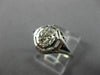 ANTIQUE WIDE .70CT DIAMOND & AAA SAPPHIRE 18KT WHITE GOLD ENGAGEMENT RING 26036