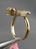 ESTATE LARGE .76CT DIAMOND & AAA TSAVSORITE 18KT ROSE GOLD HAPPY PUPPY FUN RING