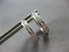 ANTIQUE .35CT DIAMOND 18KT WHITE GOLD 3D FILIGREE SQUARE HUGGIE EARRINGS #28016