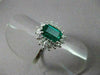 ANTIQUE 1.90CT DIAMOND & AAA COLOMBIAN EMERALD PLATINUM ENGAGEMENT RING #22258