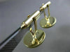 ESTATE .40CT SAPPHIRE 14K YELLOW GOLD MOTHER OF PEARL CLASSIC CUFF LINKS #25111