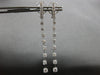 2.11CT DIAMOND 18K WHITE GOLD CLASSIC ROUND BY THE YARD CLIP ON HANGING EARRINGS