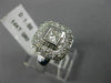 ESTATE WIDE 1.0CT ROUND & PRINCESS DIAMOND 14KT WHITE GOLD SQUARE INVISIBLE RING