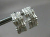 ESTATE .10CT DIAMOND 14KT WHITE GOLD BAMBOO DESIGN CLIP ON EARRINGS #21694