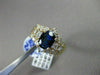 ESTATE WIDE 2.95CT DIAMOND & AAA SAPPHIRE 18KT YELLOW GOLD ENGAGEMENT RING !!