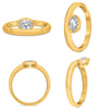 .40CT DIAMOND 14KT YELLOW GOLD 3D OVAL CLASSIC SOLITAIRE BEZEL LOVE RING