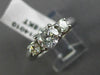 ESTATE 1.14CT DIAMOND 14KT WHITE GOLD LUCIDA THREE STONE ENGAGEMENT RING #14010