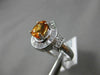 ESTATE 2.03CT DIAMOND & OVAL CITRINE 18K WHITE GOLD PEAR SHAPE ENGAGEMENT RING