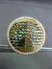 ESTATE LARGE 1.51CT DIAMOND 18K WHITE & YELLOW GOLD 3D FILIGREE CLIP ON EARRINGS