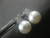 LARGE .60CT DIAMOND & AAA SOUTH SEA PEARL 18KT WHITE GOLD CLIP ON STUD EARRINGS