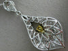 ESTATE EXTRA LARGE 3.75CT WHITE & FANCY YELLOW DIAMOND 14KT 2 TONE GOLD PENDANT
