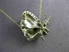 ANTIQUE .25CT DIAMOND 14KT TWO TONE GOLD 3D ENAMEL BUTTERFLY NECKLACE #23628