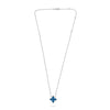 1.93CT DIAMOND AAA SAPPHIRE 14K WHITE GOLD PEAR SHAPE FLOWER ADJUSTABLE NECKLACE