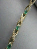 ESTATE 14KT 2.42 CTW EMERALD & DIAMONDS YELLOW GOLD BRACELET