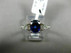 2.27CT ROUND & EMERALD DIAMOND & SAPPHIRE 18KT WHITE GOLD OVAL ENGAGEMENT RING
