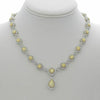 ESTATE WIDE 31.16CT WHITE & FANCY DIAMOND 18K 2 TONE GOLD OVAL ETERNITY NECKLACE