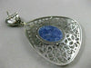 ESTATE EXTRA LARGE 2.23CT DIAMOND & SAPPHIRE MARBLE 14KT TWO TONE GOLD EARRINGS
