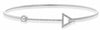 ESTATE .13CT DIAMOND 14KT WHITE GOLD 3D CLASSIC PAVE ARROW LOVE BANGLE BRACELET