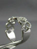 ESTATE WIDE .67CT DIAMOND 14KT WHITE GOLD 3D MULTI WAVE SEMI ETERNITY FUN RING