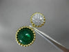 ESTATE 4.36CT DIAMOND & CABOCHON EMERALD 14K YELLOW GOLD 3D CLUSTER TENSION RING