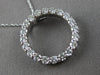 ESTATE 1.0CT DIAMOND 14KT WHITE GOLD 3D CLASSIC CIRCLE OF LIFE FLOATING PENDANT
