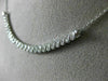 ESTATE .50CT DIAMOND 14K WHITE GOLD 2 ROW SEMI CIRCLE MILGRAIN ROPE FUN NECKLACE
