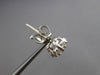 ANTIQUE 1.23CT DIAMOND 14KT WHITE GOLD 3D CLASSIC FLOWER LEAF EARRINGS #15877