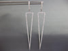 EXTRA LARGE 1.02CT DIAMOND 18KT WHITE GOLD ELONGATED TRIANGULAR HANGING EARRINGS