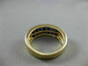 ESTATE .79CT AAA PRINCESS CUT SAPPHIRE 14KT YELLOW GOLD DOUBLE ROW RING #19340
