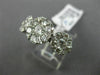 ESTATE LARGE 2.01CT DIAMOND 18K WHITE GOLD CLUSTER PAST PRESENT FUTURE LOVE RING