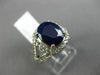 ESTATE 3.33CT DIAMOND & AAA SAPPHIRE 14KT GOLD 3D OVAL FILIGREE ENGAGEMENT RING