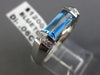 ESTATE 1.42CT DIAMOND & AAA BLUE TOPAZ 14KT WHITE GOLD COCKTAIL RING #21119