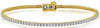 ESTATE 1.0CT DIAMOND 14KT YELLOW GOLD 3D ROUND CLASSIC CUFF TENNIS BRACELET