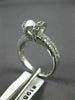 ESTATE WIDE .46CT DIAMOND 14K WHITE GOLD 2 ROW SEMI MOUNT ENGAGEMENT RING #19591