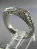ESTATE .45CT PRINCESS DIAMOND 14KT WHITE GOLD FILIGREE ANNIVERSARY RING #10360