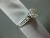 ESTATE WIDE .90CT DIAMOND 14KT WHITE GOLD FLOWER FRIENDSHIP PROMISE RING #22298