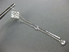 LARGE 1.1CT DIAMOND 18K WHITE GOLD ROUND & BAGUETTE CHANDELIER HANGING EARRINGS