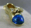 ESTATE DIAMOND AUSTRALIAN OPAL 18K YELLOW GOLD CHILD SHOE PENDANT + CHAIN #20166