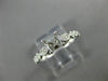 ESTATE .14CT DIAMOND 14KT WHITE GOLD 3D FLOWER LEAF SEMI MOUNT ENGAGEMENT RING