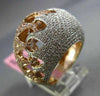 ESTATE EXTRA LARGE 2.53CT DIAMOND 18KT WHITE & ROSE GOLD OPEN FILIGREE DOME RING